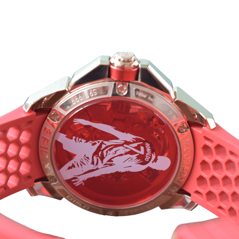 Jacob & Co. Epic X CR7 "Heart of CR7" Edition Skeletonized Dial Rubber Strap Watch EX120.43.AE.AA.A thumbnail 3