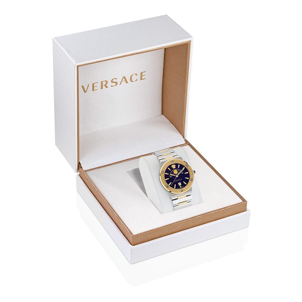 Versace Unisex Quartz Blue Dial Analog Stainless Steel Watch VE7G00223 thumbnail 4