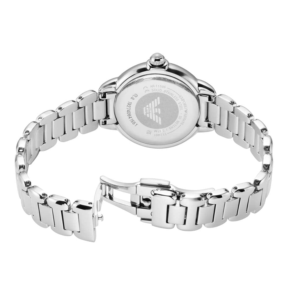 Emporio Armani Women Quartz Mother Of Pearl Dial Analog Stainless Steel Watch AR11596 thumbnail 3