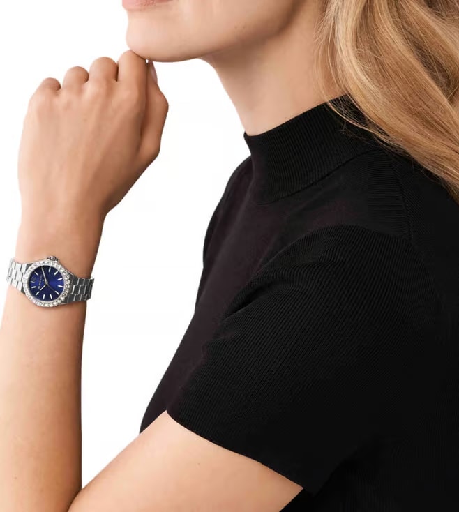 Michael Kors Women Embellished Dial & Stainless Steel Straps Analogue Watch thumbnail 6