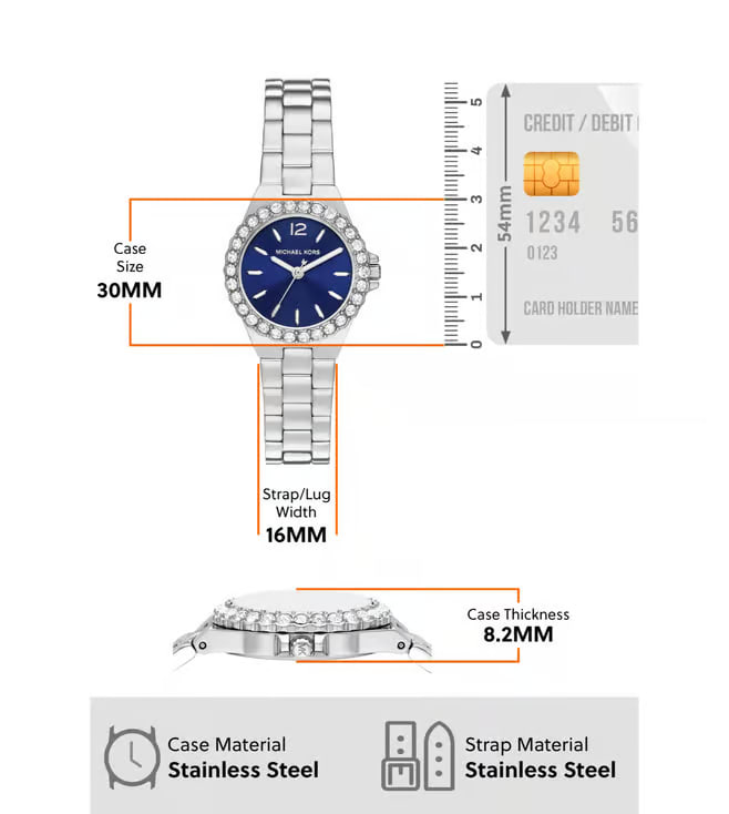 Michael Kors Women Embellished Dial & Stainless Steel Straps Analogue Watch thumbnail 7