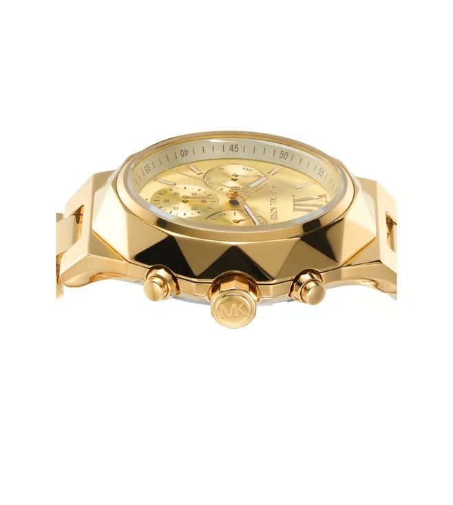 Michael Kors Raquel Chronograph Gold-Tone Stainless Steel Watch thumbnail 3