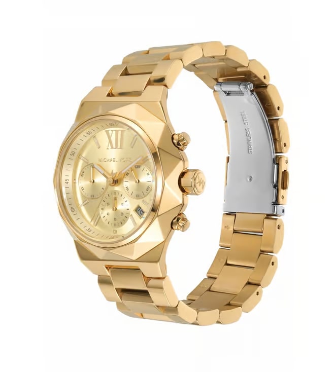 Michael Kors Raquel Chronograph Gold-Tone Stainless Steel Watch thumbnail 2