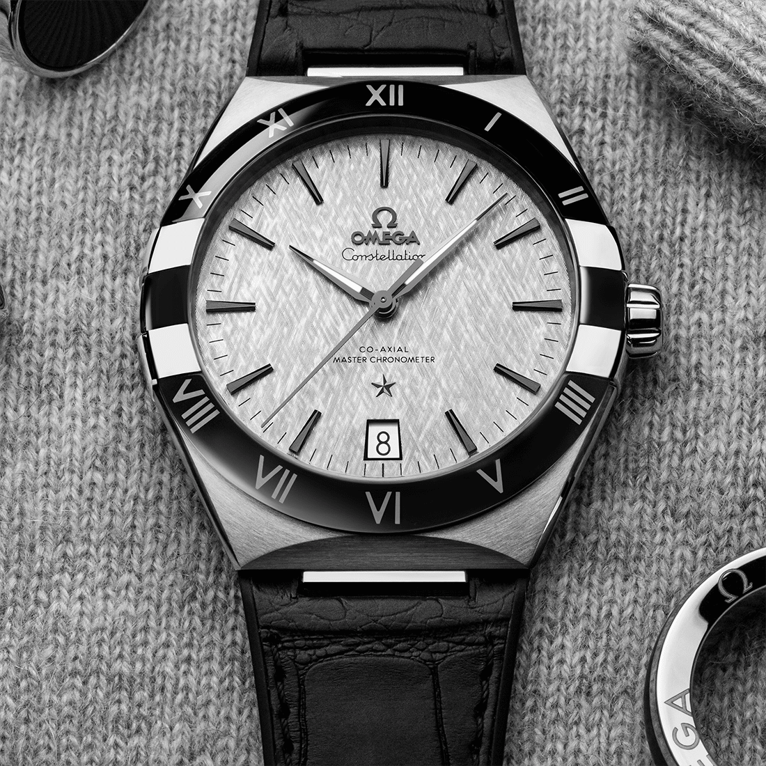 Omega Constellation Co-Axial Master Chronometer 41 mm Black Leather Strap Watch 131.12.41.21.06.001 thumbnail 5
