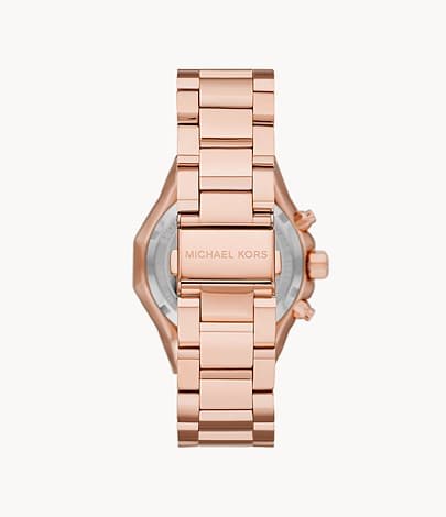 Michael Kors Raquel Chronograph Rose Gold-Tone Stainless Steel Watch thumbnail 4