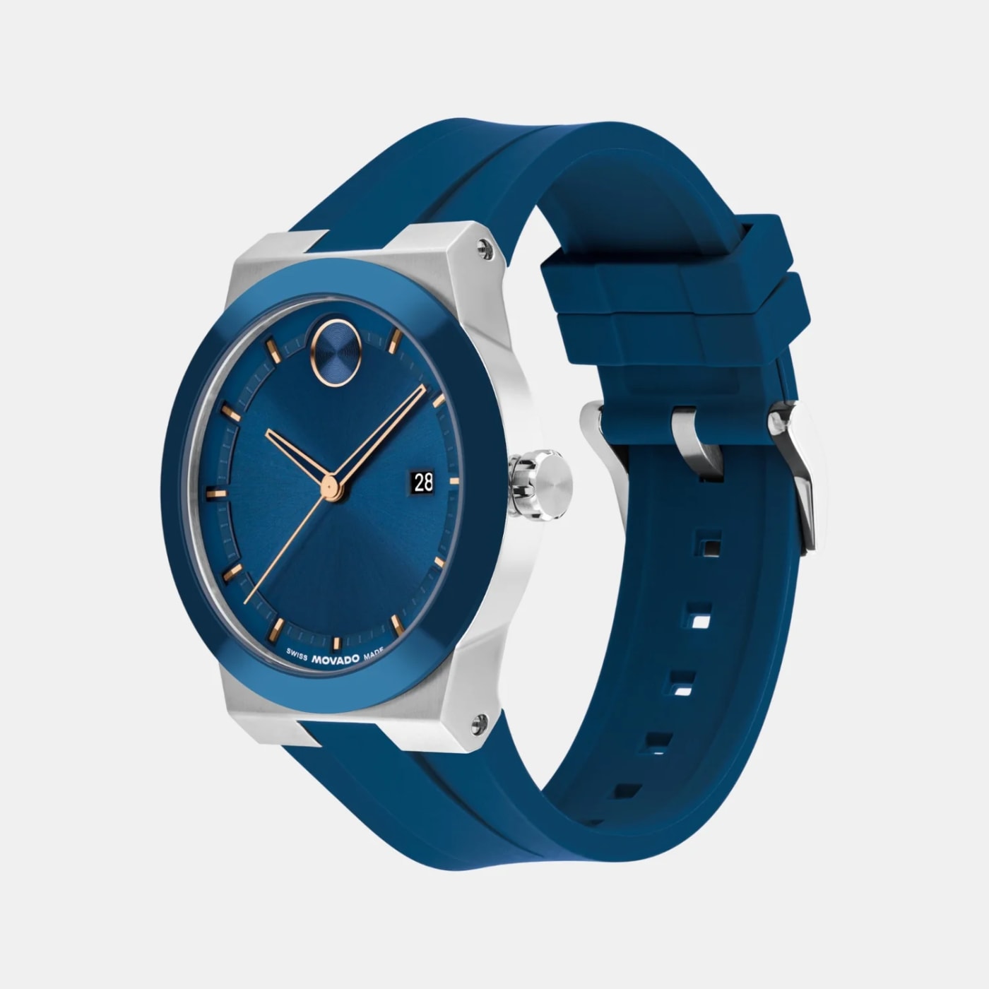 Movado Bold Men Quartz Analog Silicone Watch 3601193 thumbnail 3