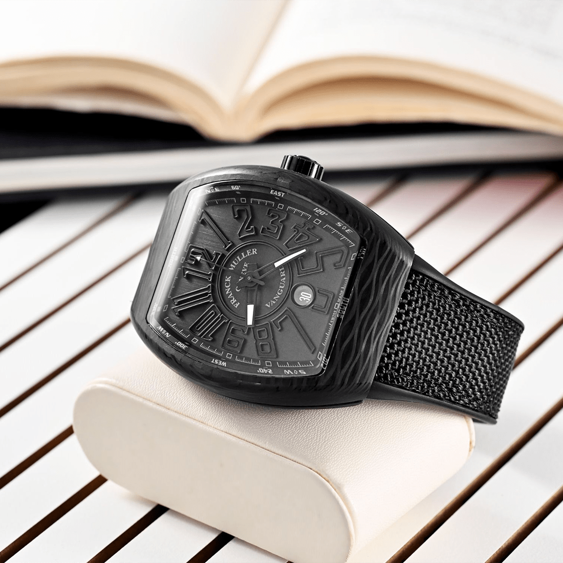 Franck Muller Men's Vanguard Black Leather Band Automatic Watch V45 SC DT CARBON.NR thumbnail 9
