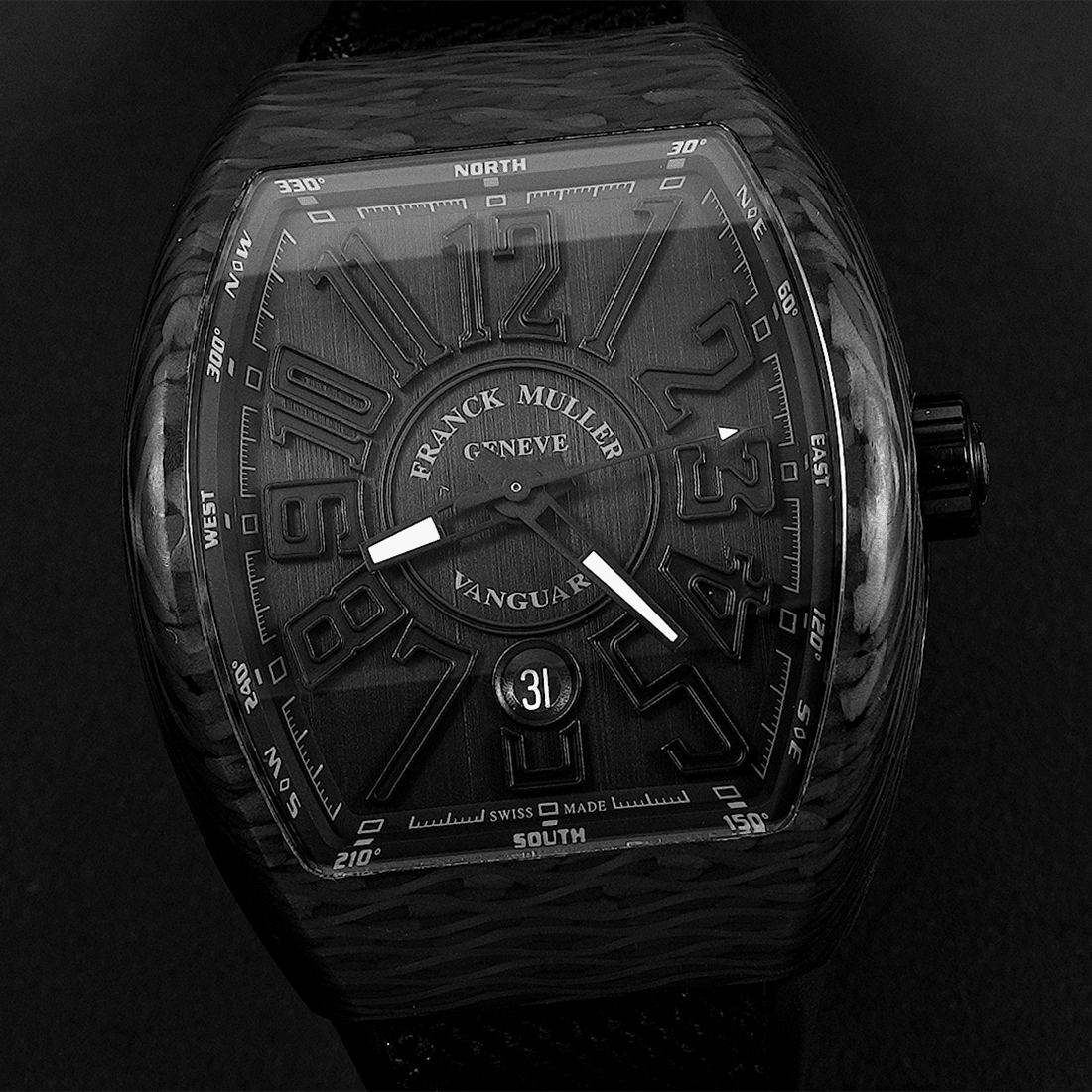 Franck Muller Men's Vanguard Black Leather Band Automatic Watch V45 SC DT CARBON.NR thumbnail 5