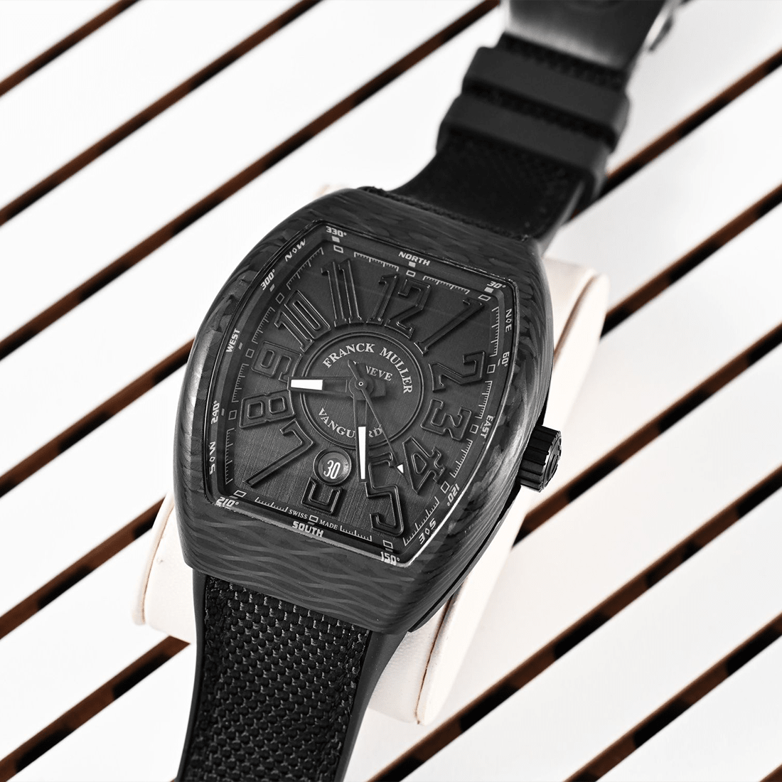 Franck Muller Men's Vanguard Black Leather Band Automatic Watch V45 SC DT CARBON.NR thumbnail 6