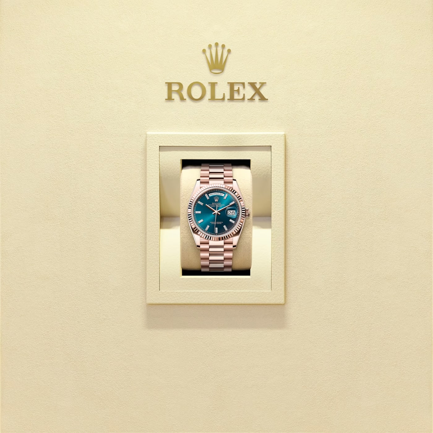 Rolex Day-Date 36 Oyster, Everose Gold Womens Watch 128235 thumbnail 4