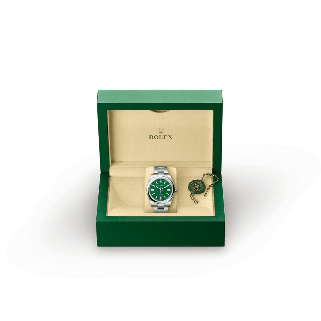 Rolex Oyster Perpetual 41 Oyster, Oystersteel Green Lacquer Dial Watch M124300-0005 thumbnail 5