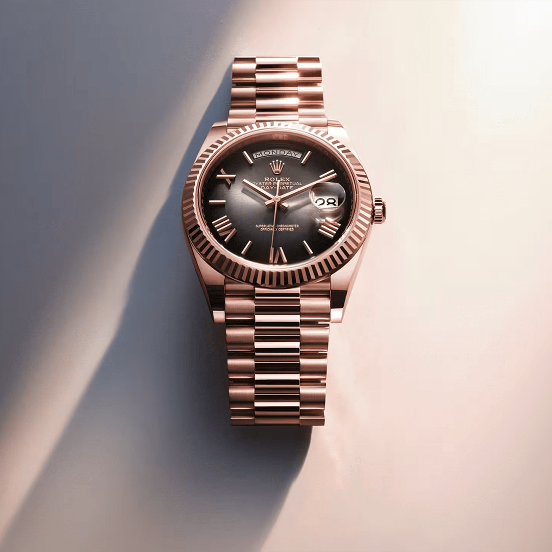 Rolex Day-Date 40 Oyster, Everose Gold Watch 228235-0055 thumbnail 2