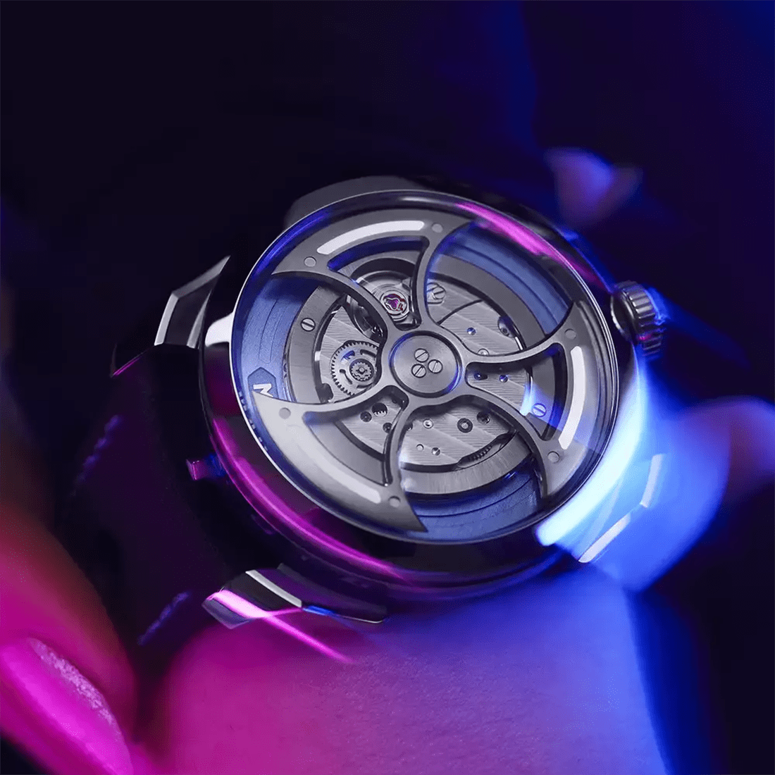 MB&F M.A.D.1S Ice Blue Swiss Automatic Avant-Garde Timepiece Watch thumbnail 5