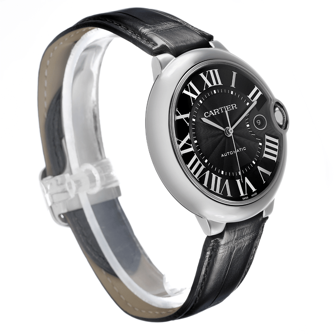 Cartier Ballon Bleu de Black Dial and Black Strap Watch WSBB0003 thumbnail 3