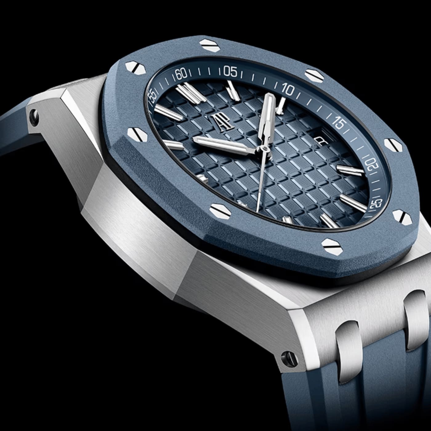 Audemars Piguet Royal Oak Offshore Titanium Blue Dial Watch 15605SK.OO.A350CA.01 thumbnail 3