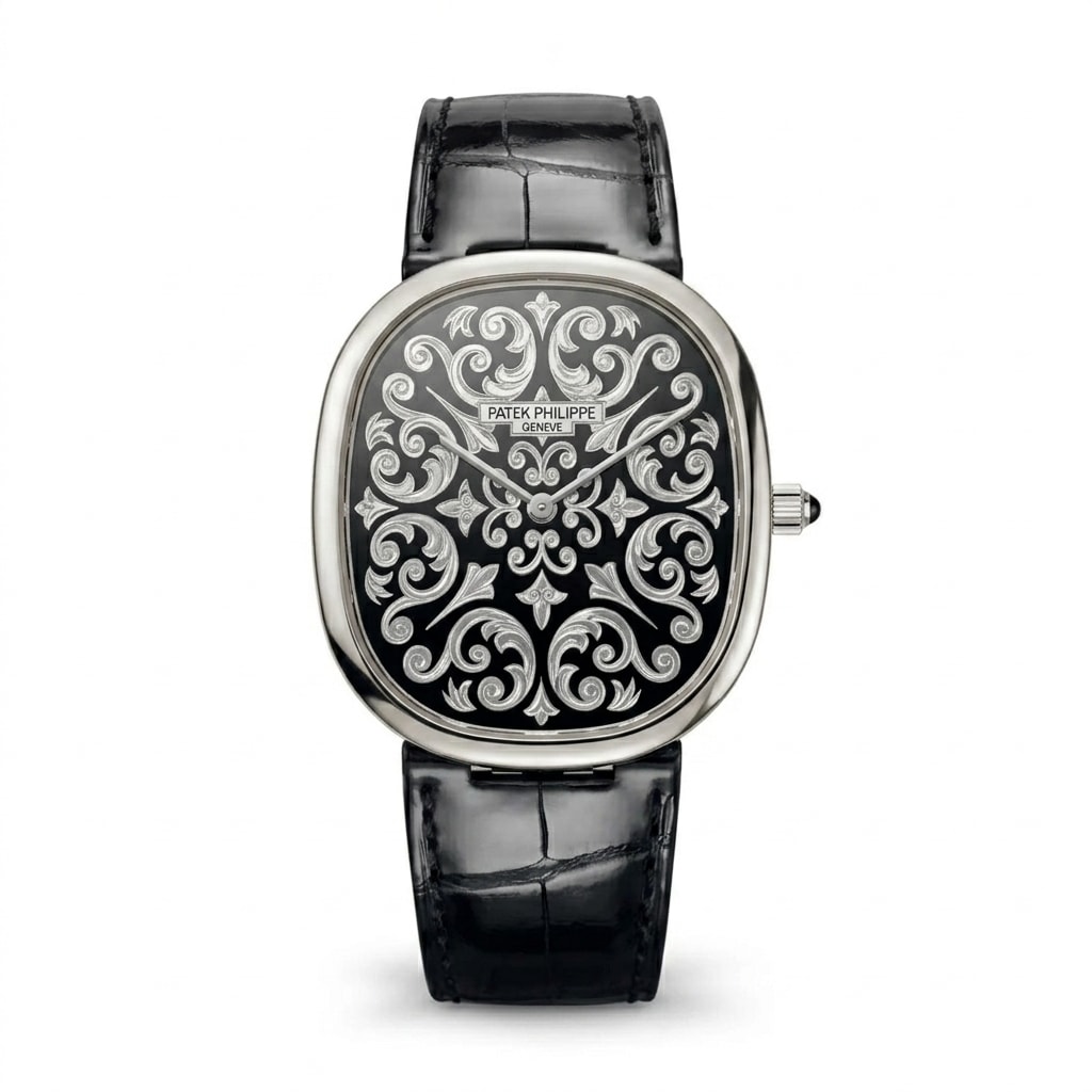 Patek Philippe Golden Ellipse 5738 Black Dial, Platinum, 5738/50P-001 Watch