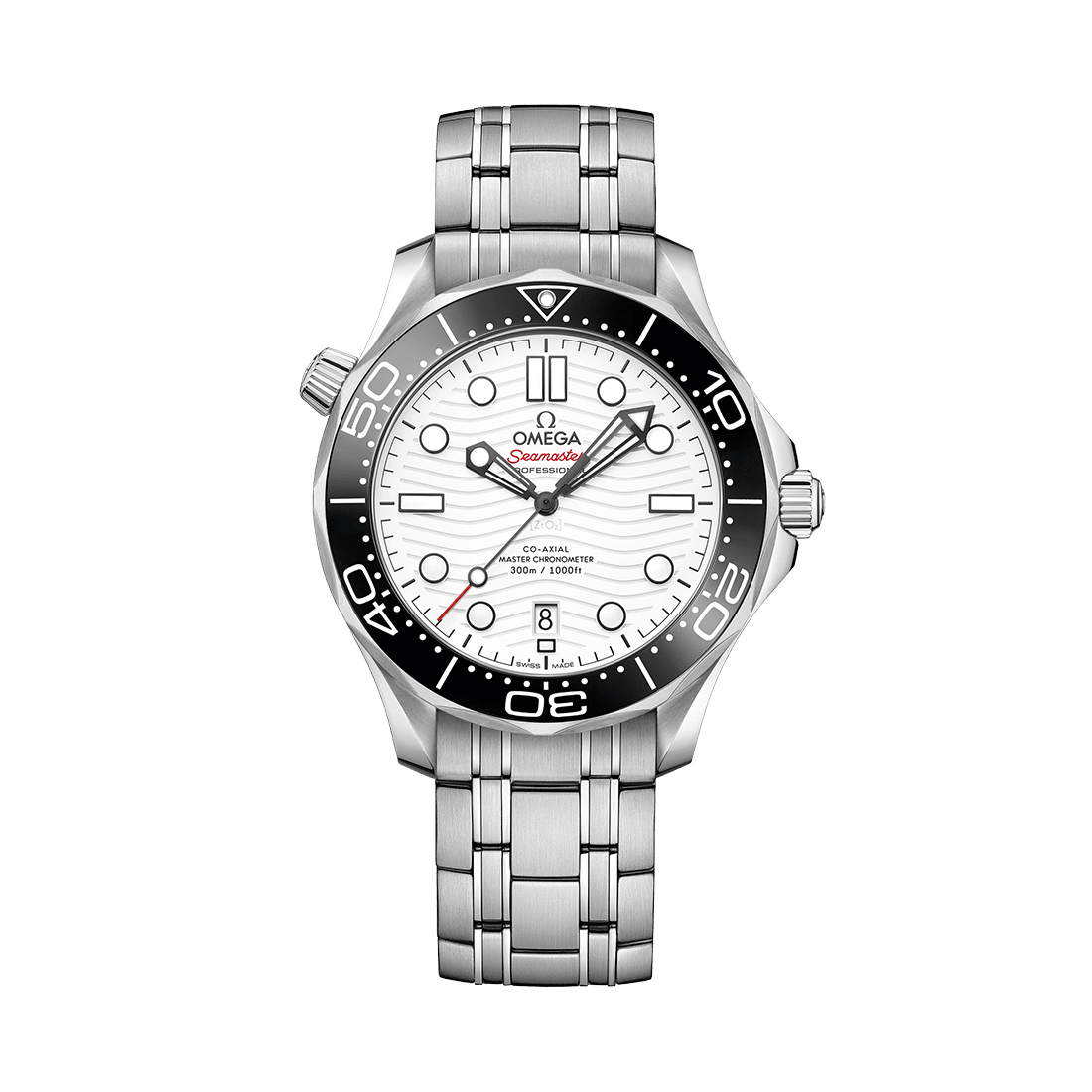Omega Seamaster Diver 300M Co-Axial Master Chronometer "Great White" Stainless Steel Watch 210.30.42.20.04.001