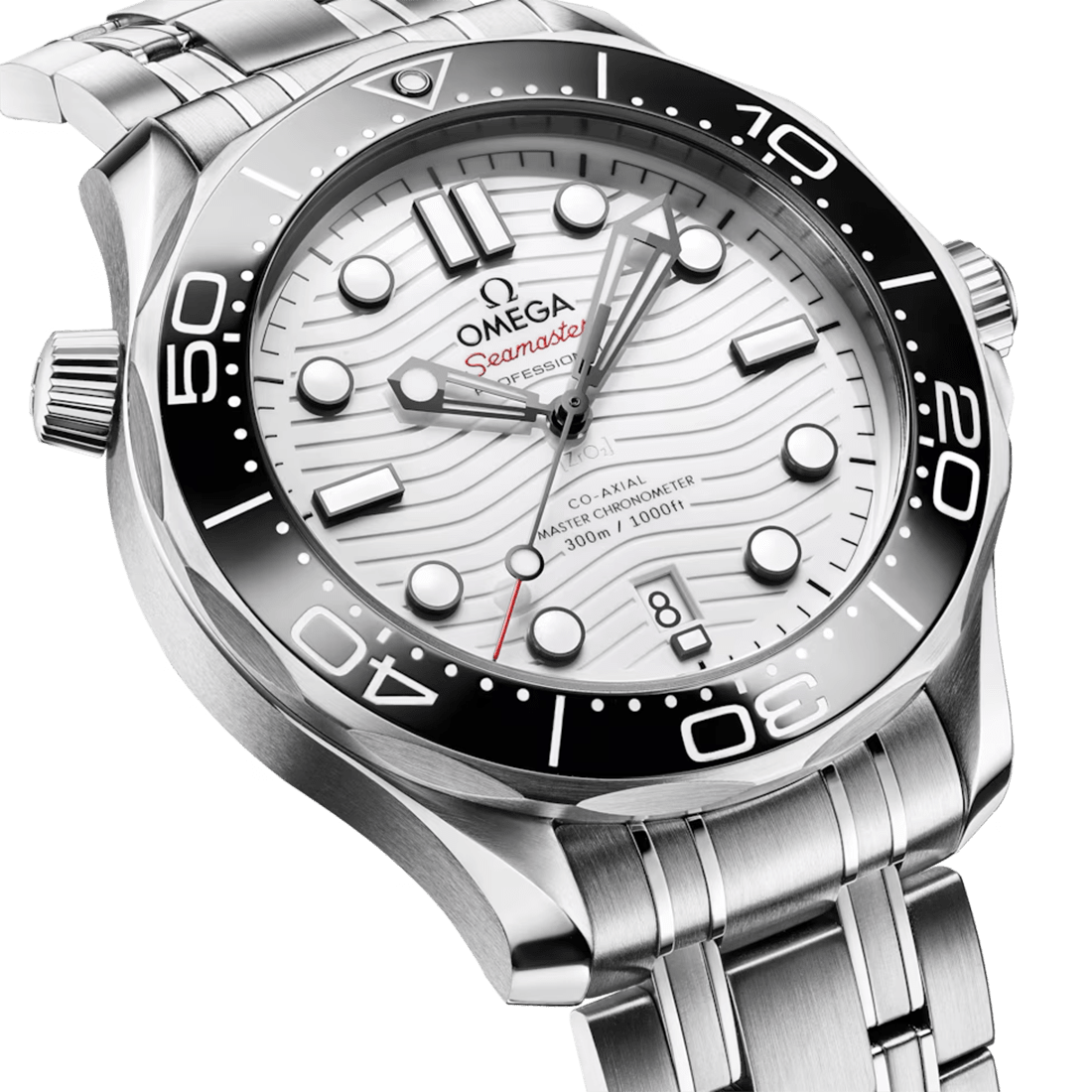 Omega Seamaster Diver 300M Co-Axial Master Chronometer "Great White" Stainless Steel Watch 210.30.42.20.04.001 thumbnail 3