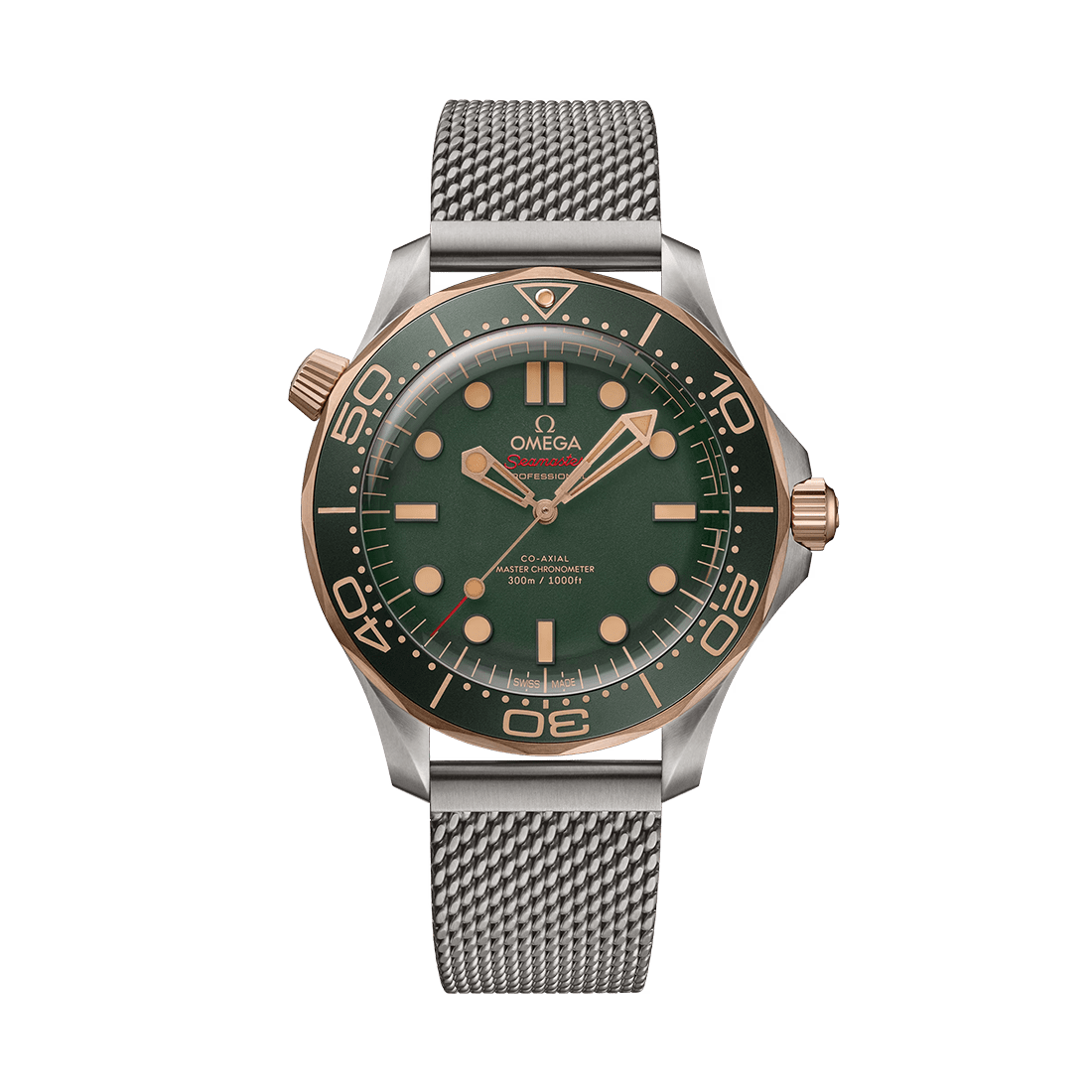 Omega Seamaster Diver 300M Grade 2 Titanium and 9K Bronze Gold Watch 210.90.42.20.01.001