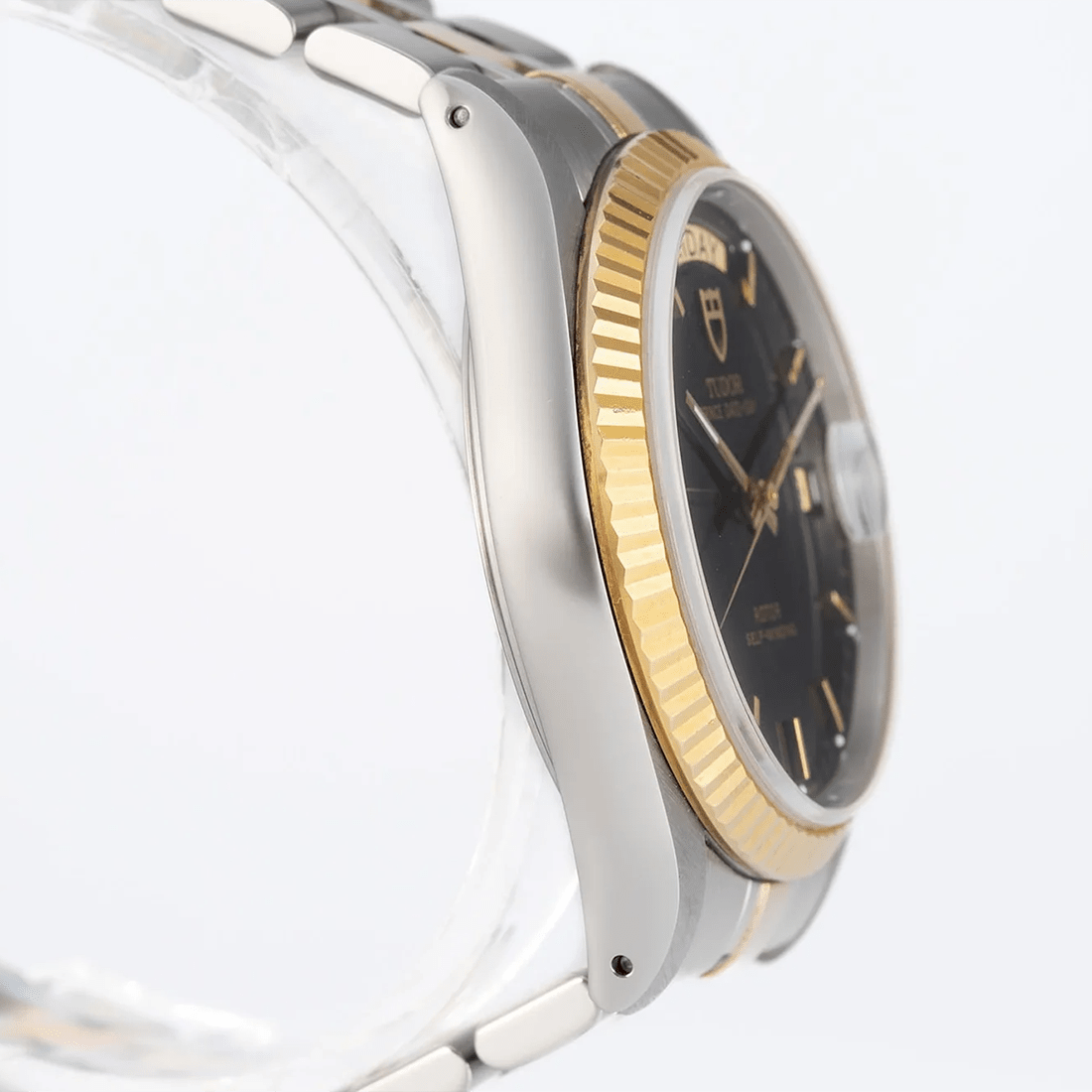 Tudor Prince Date+Day 76213 18k Gold Fluted Bezel Watch thumbnail 4
