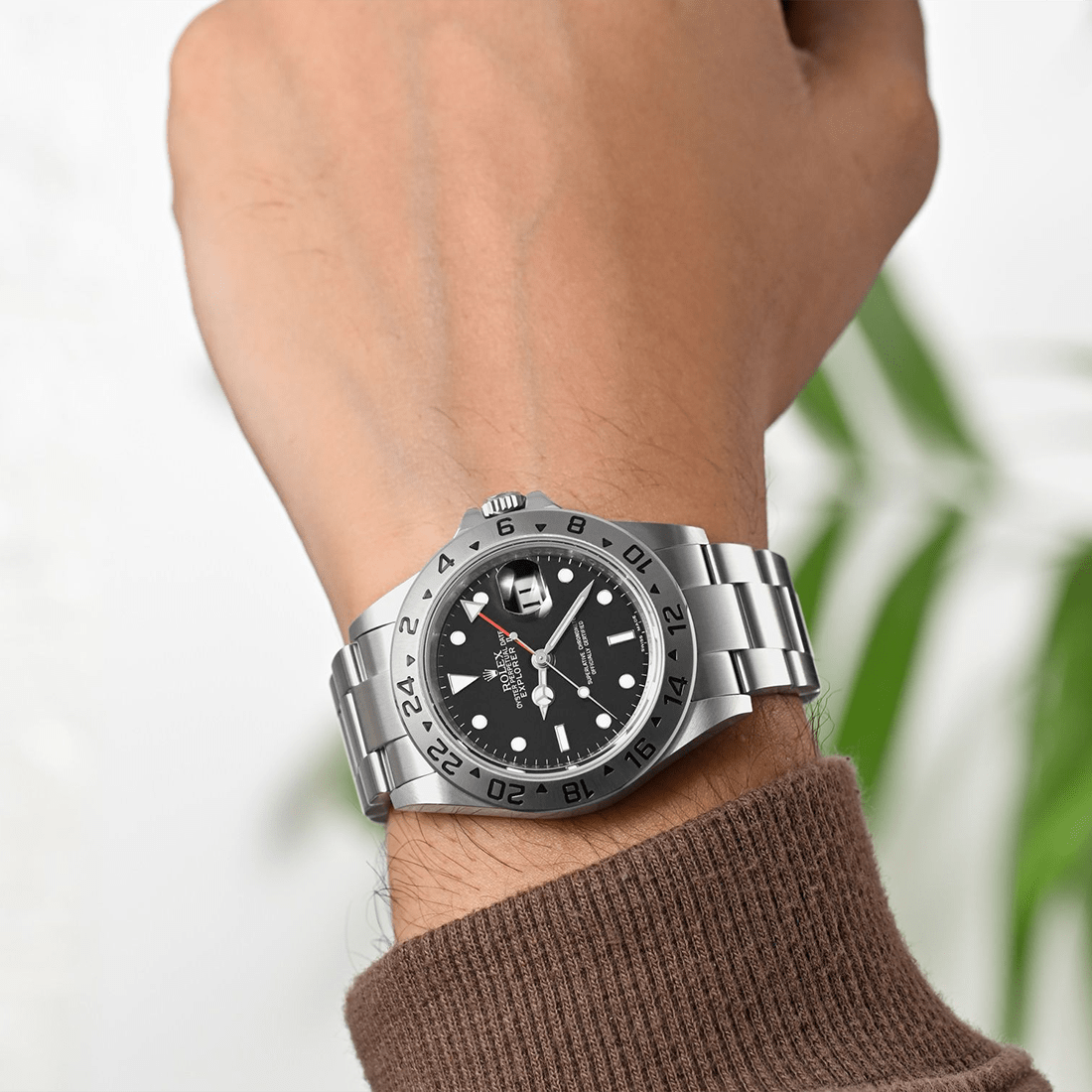 Rolex Explorer II Black Dial GMT Stainless Steel Watch 16570T thumbnail 5