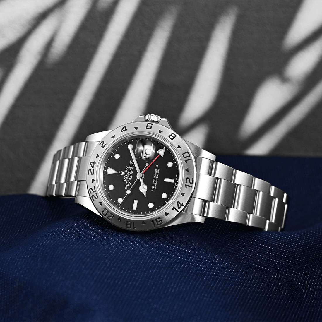 Rolex Explorer II Black Dial GMT Stainless Steel Watch 16570T thumbnail 6