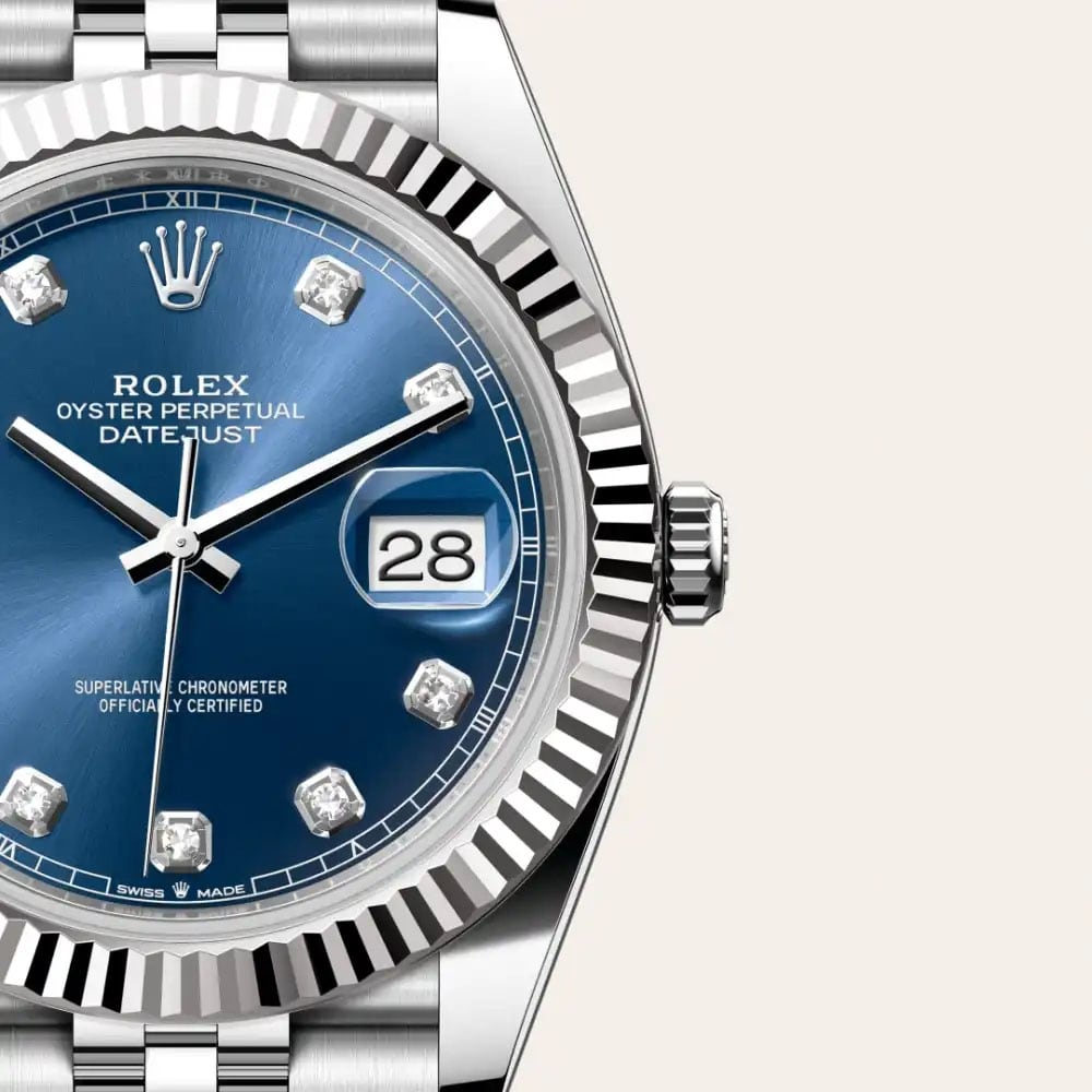 Rolex Datejust 41 Oyster, Oystersteel and White Gold Women Watch M126334-0016 thumbnail 3