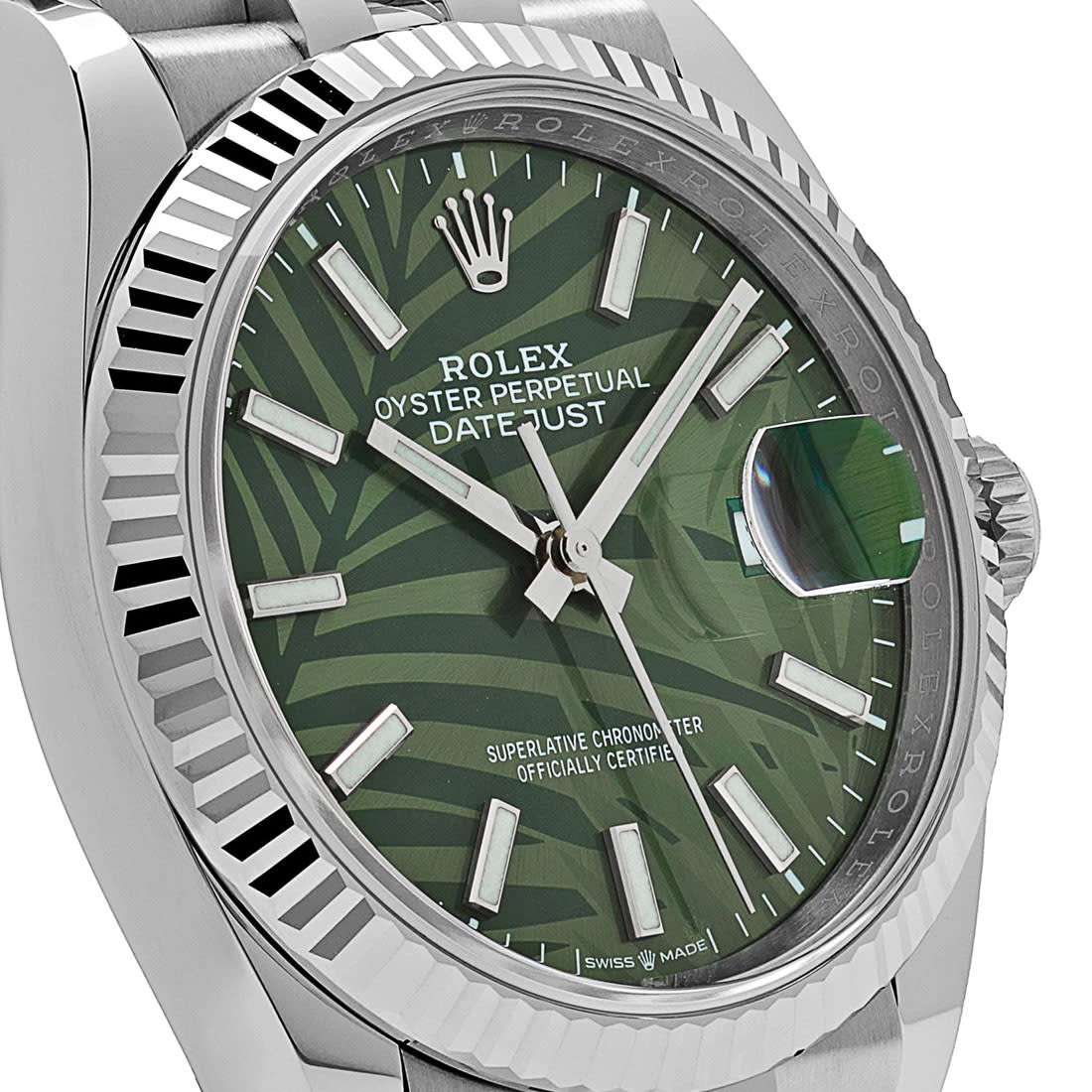 Rolex Datejust 36 126234 Stainless Steel Olive Green Dial Watch thumbnail 5