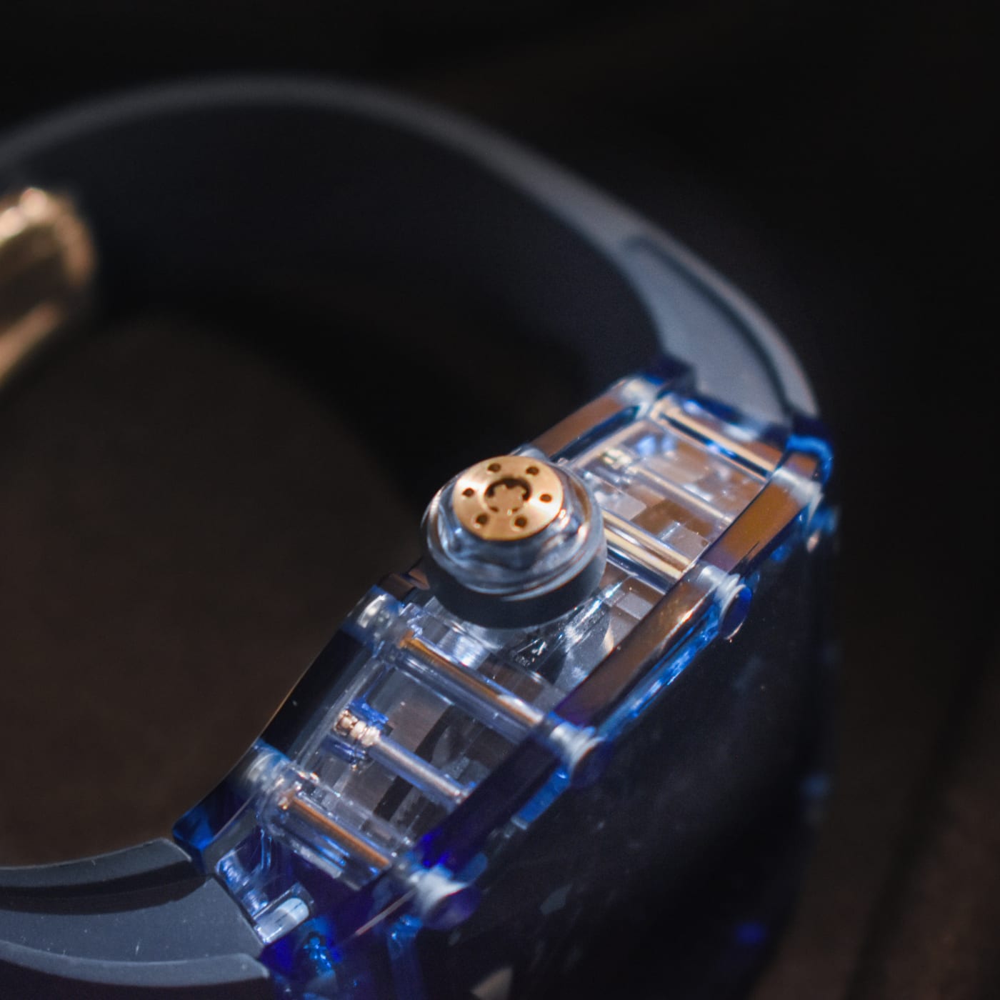 Richard Mille RM 012-01 Sapphire Blue Tourbillion Automatic Titanium Bracelet Transparent Dial Watch thumbnail 6