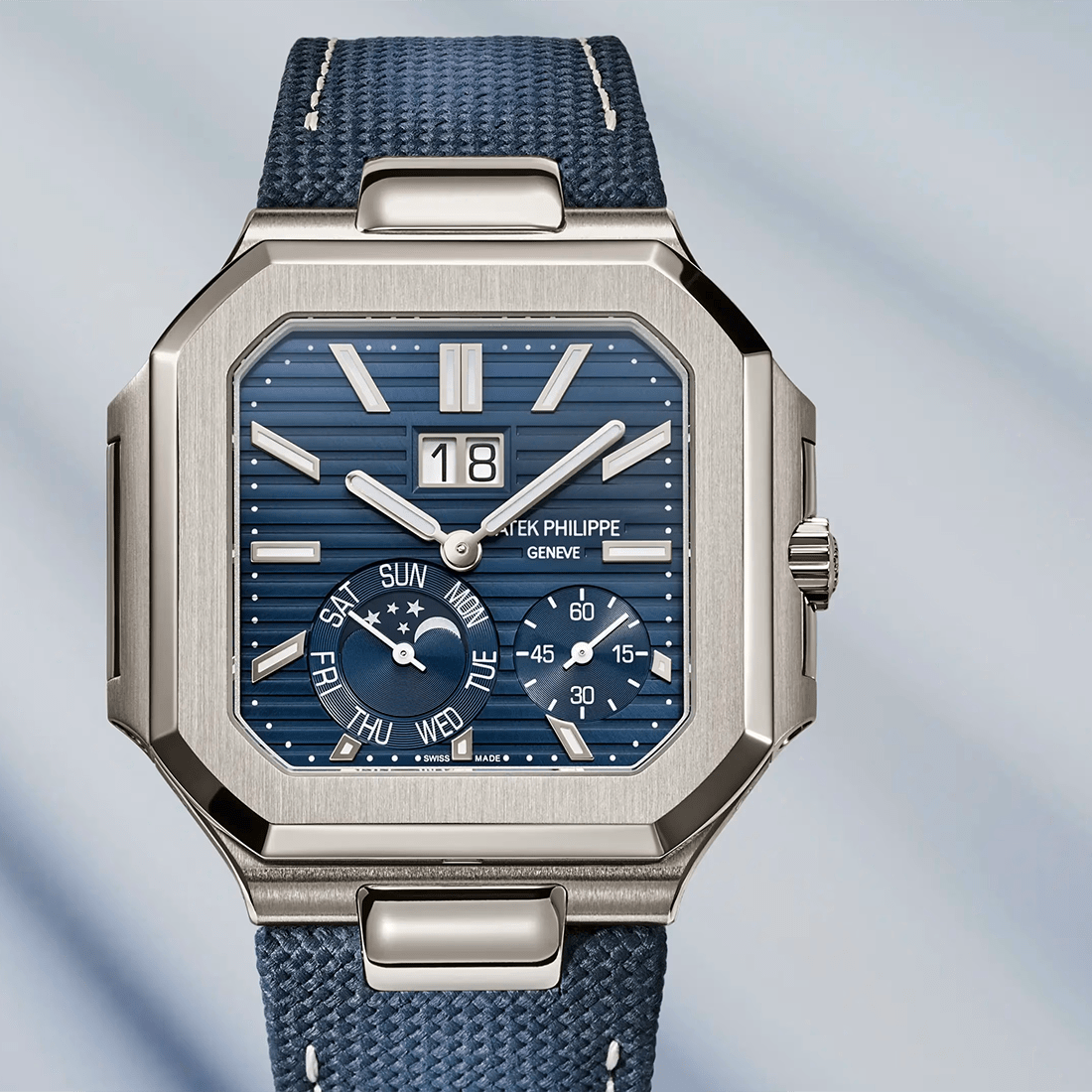 Patek Philippe Cubitus Grand Date, Day & Moon Phases 5822P-001 Navy Blue Dial Watch thumbnail 9