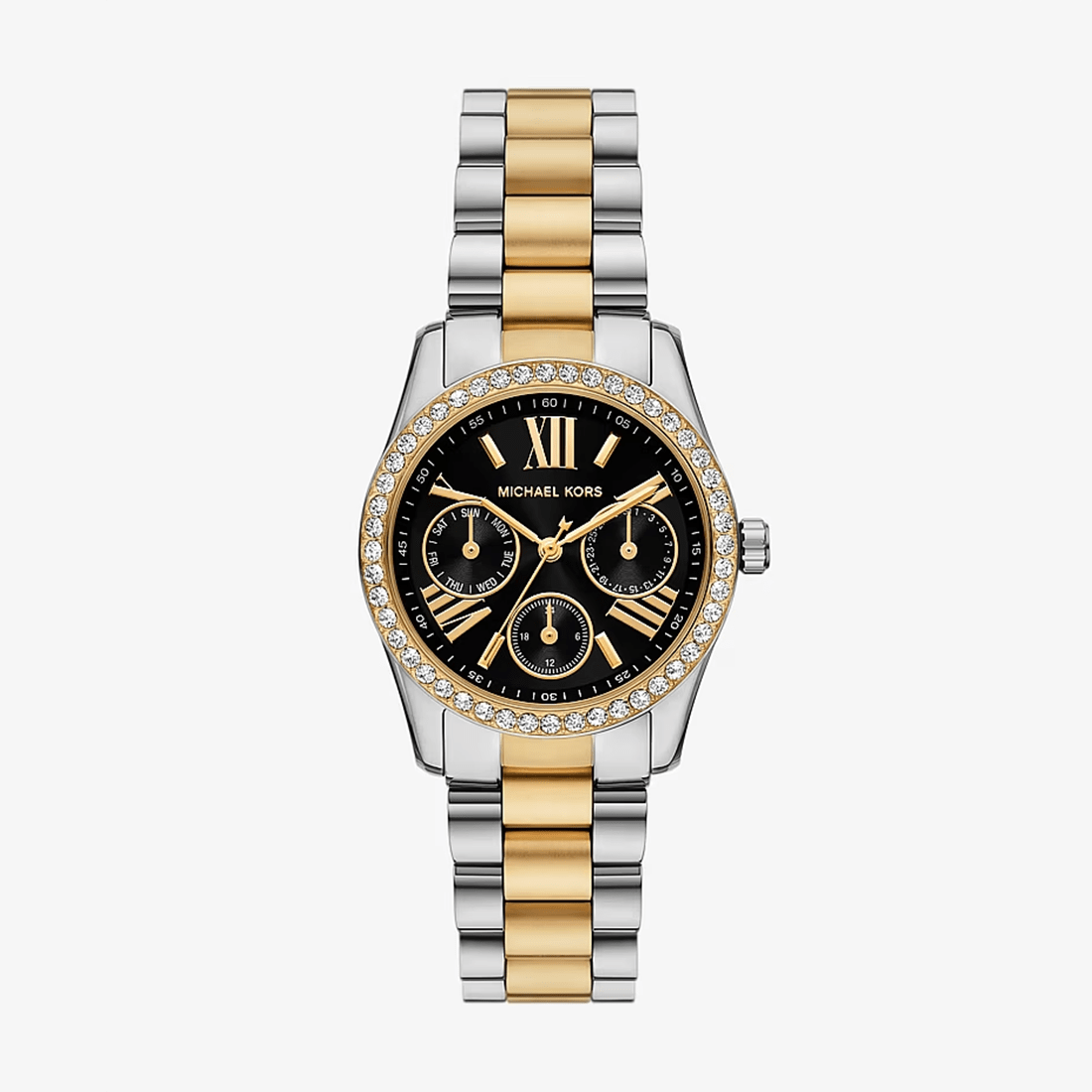 Michael Kors Mini Lexington Pavé Two-Tone Multifunction Watch MK4925