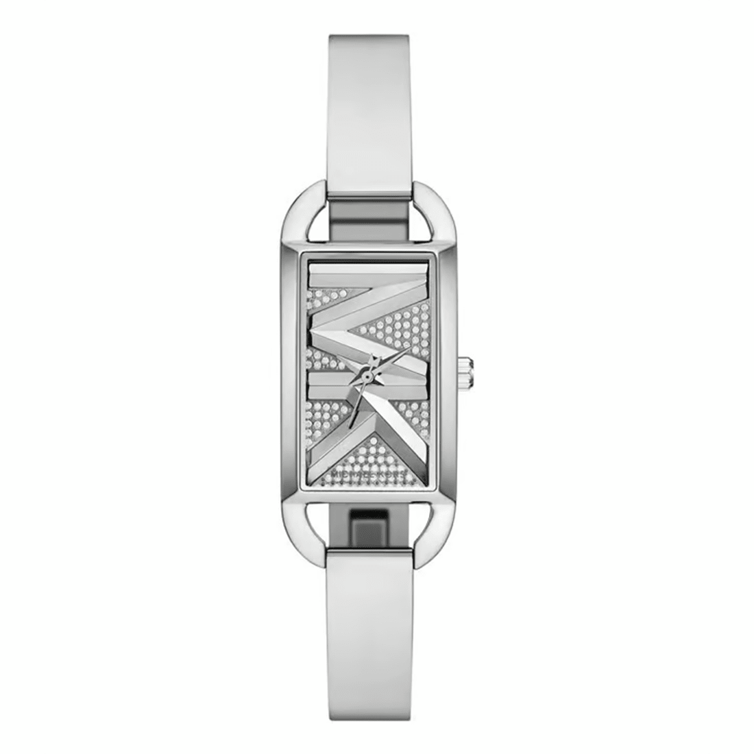 Michael Kors Mini Empire Pavé Silver-Tone Bangle Watch MK4841