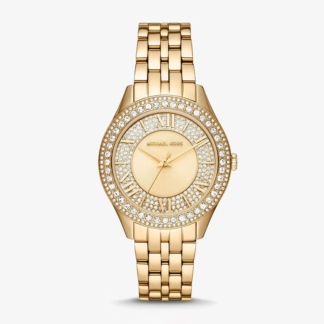 Michael Kors Harlowe Pavé Gold-Tone Watch MK4709