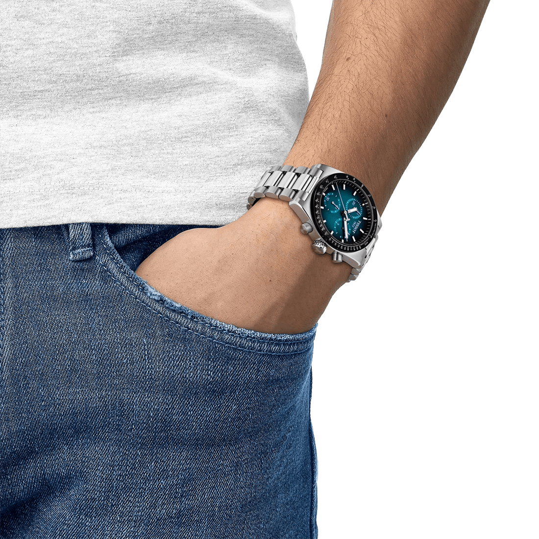 Tissot PR516 Quartz Chronograph Blue Gradient Dial Watch T149.417.11.041.01 thumbnail 4