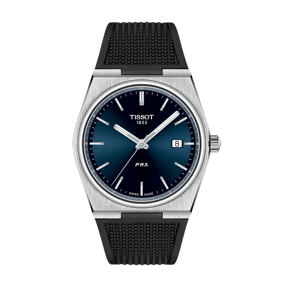 Tissot PRX Quartz Blue Dial , Black Rubber Strap Watch T137.410.17.041.00