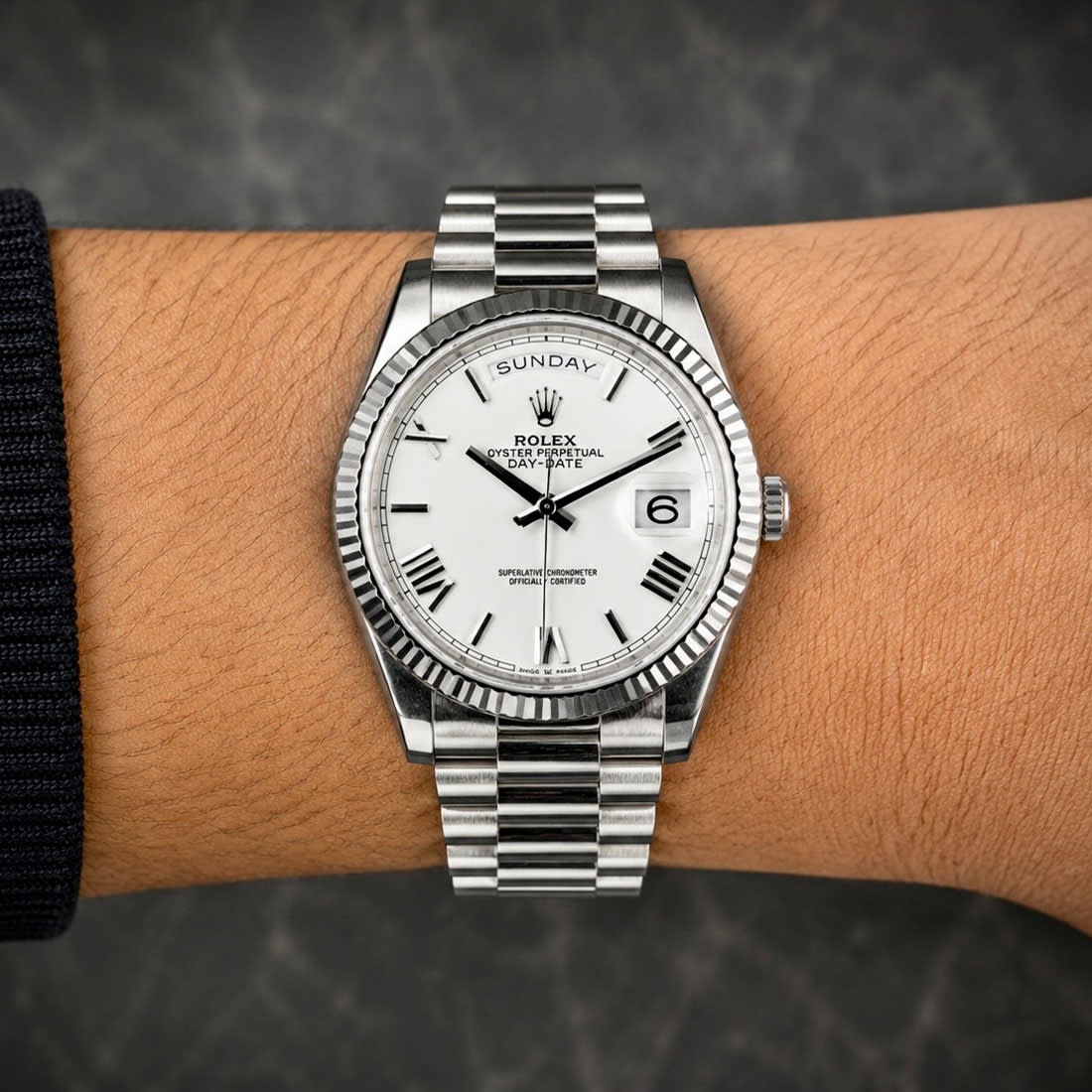 Rolex Day-Date 40 in 18k White Gold Watch 228239 thumbnail 2
