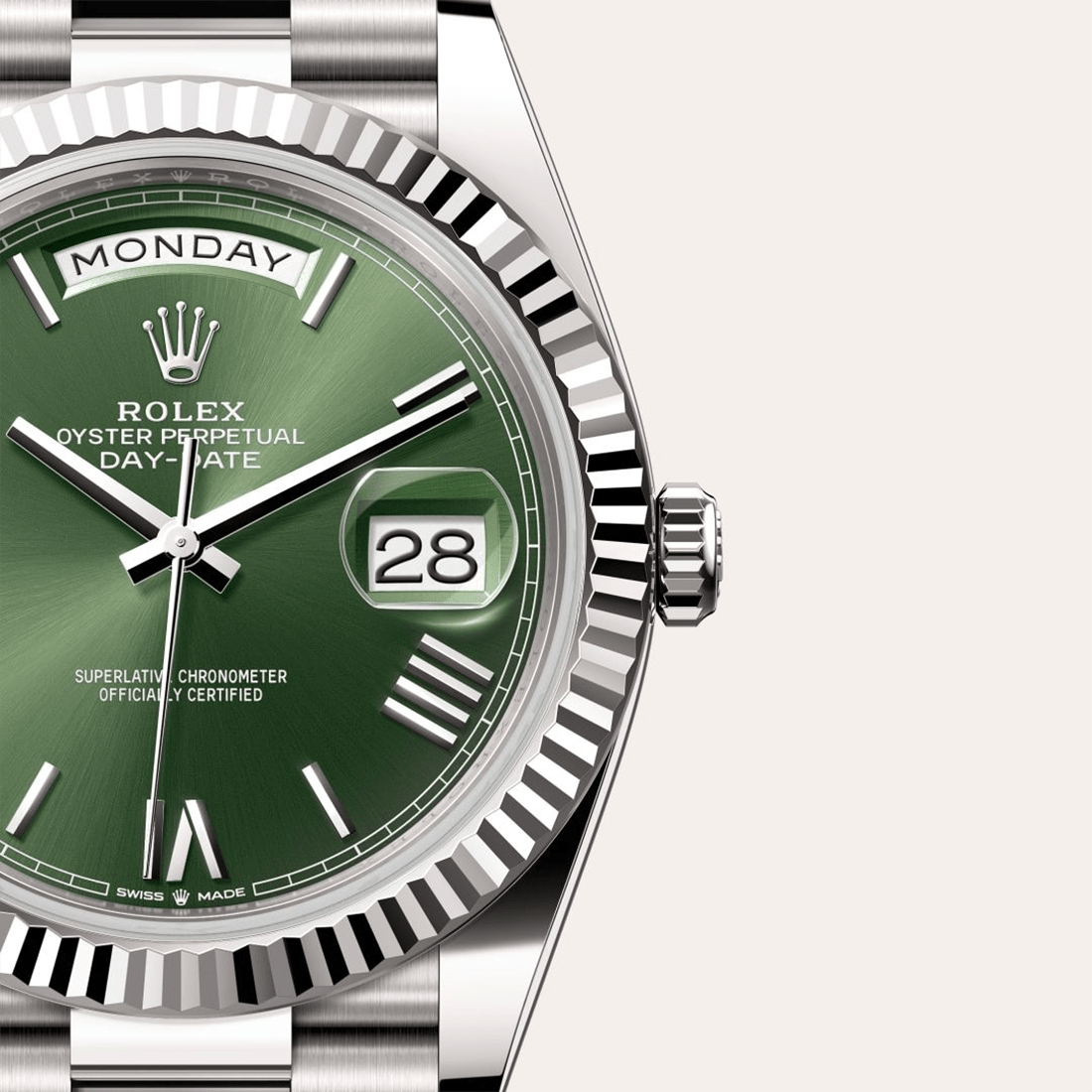 Rolex Day-Date 40 Oyster 18k White Gold Watch M228239-0033 thumbnail 5