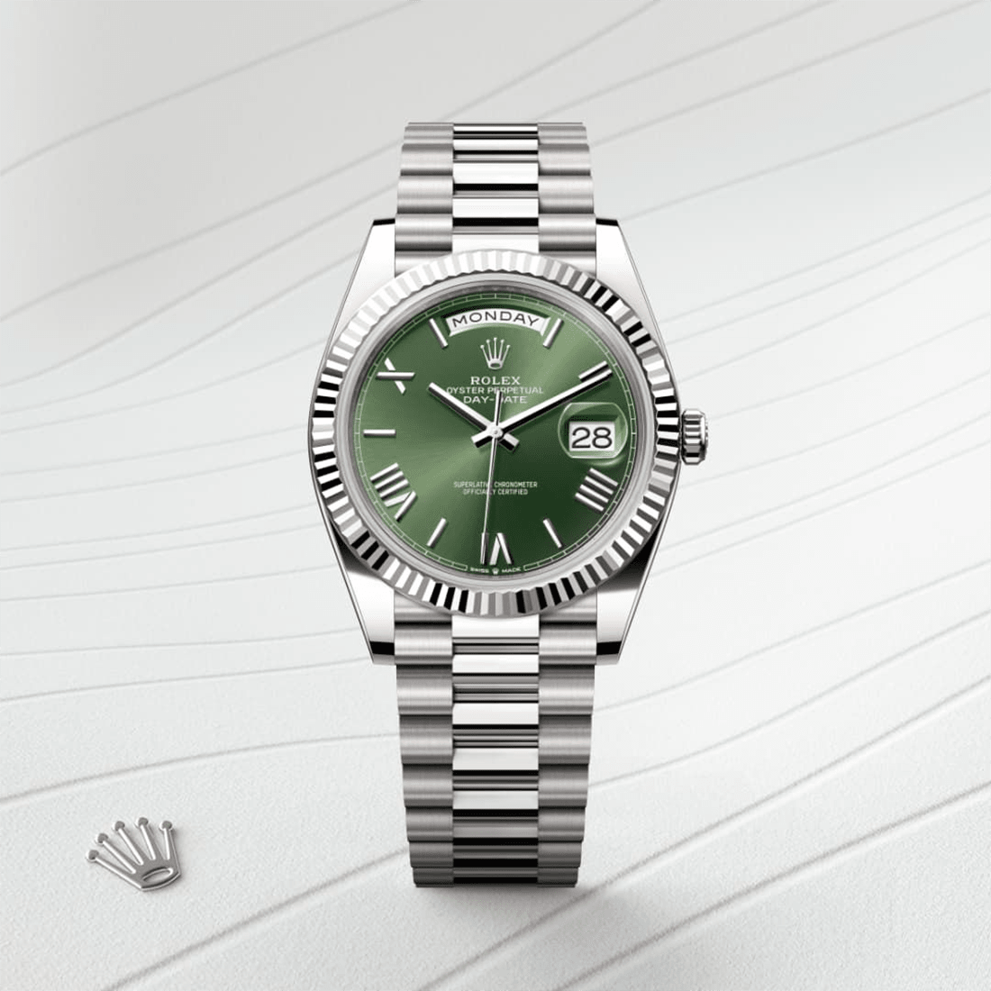 Rolex Day-Date 40 Oyster 18k White Gold Watch M228239-0033 thumbnail 2