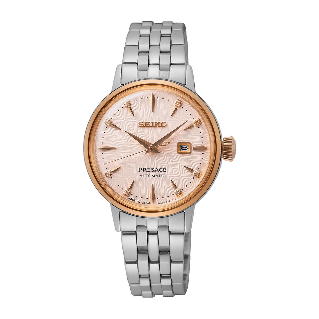 Seiko Presage Pink Lady Diamond Twist Cocktail Time Watch SRE012J1