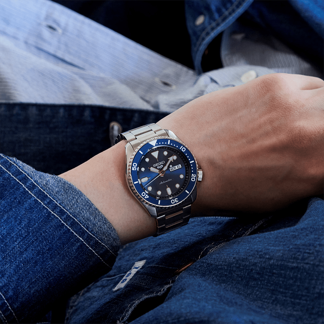 Seiko 5 Sports Automatic "Sports Style" Blue Dial Watch SRPD51K1 thumbnail 3