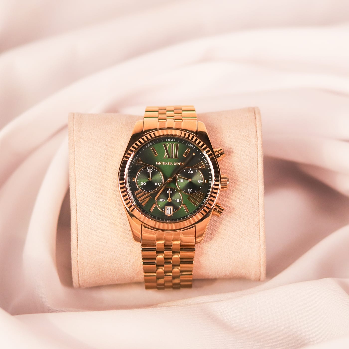 Michael Kors Lexington Gold-Tone Chronograph Watch MK7600 thumbnail 5