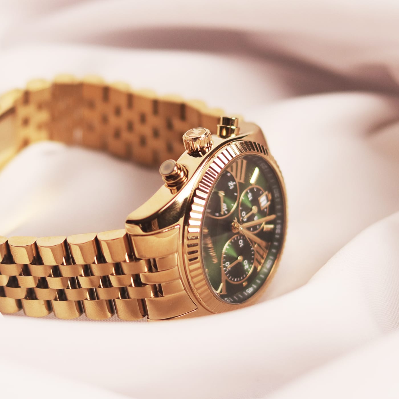 Michael Kors Lexington Gold-Tone Chronograph Watch MK7600 thumbnail 4