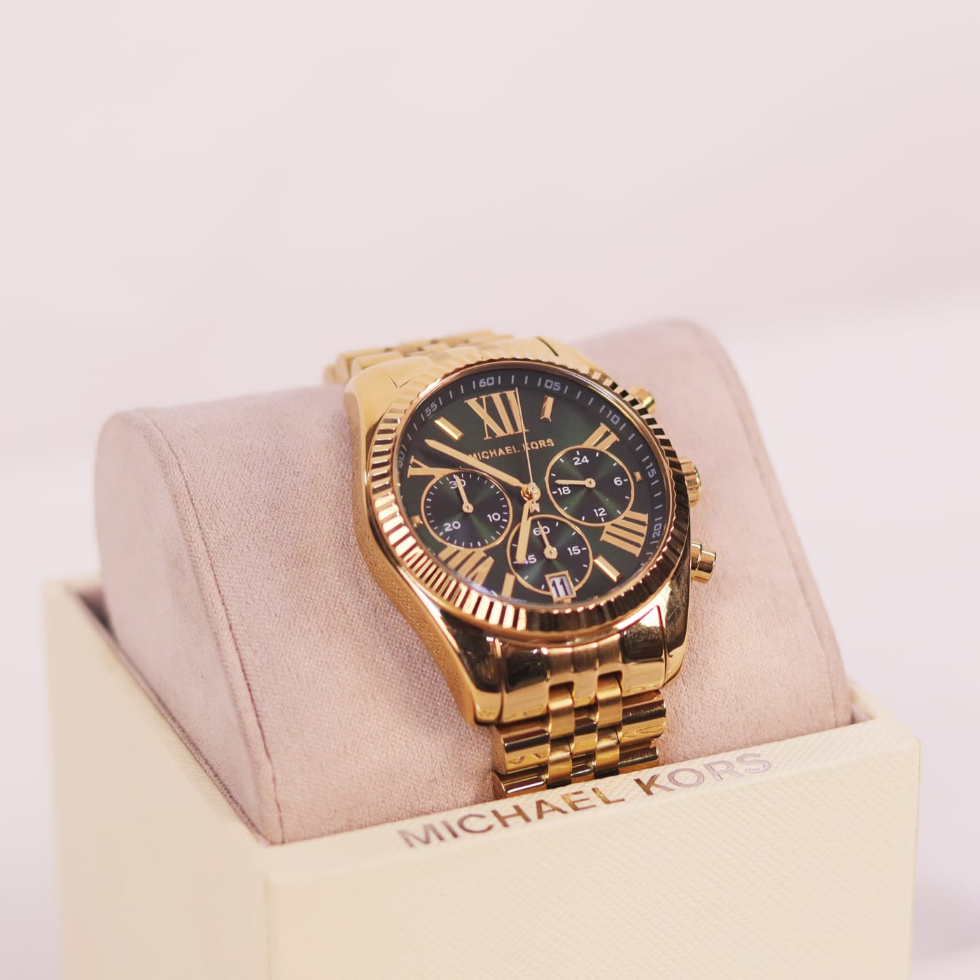 Michael Kors Lexington Gold-Tone Chronograph Watch MK7600 thumbnail 3