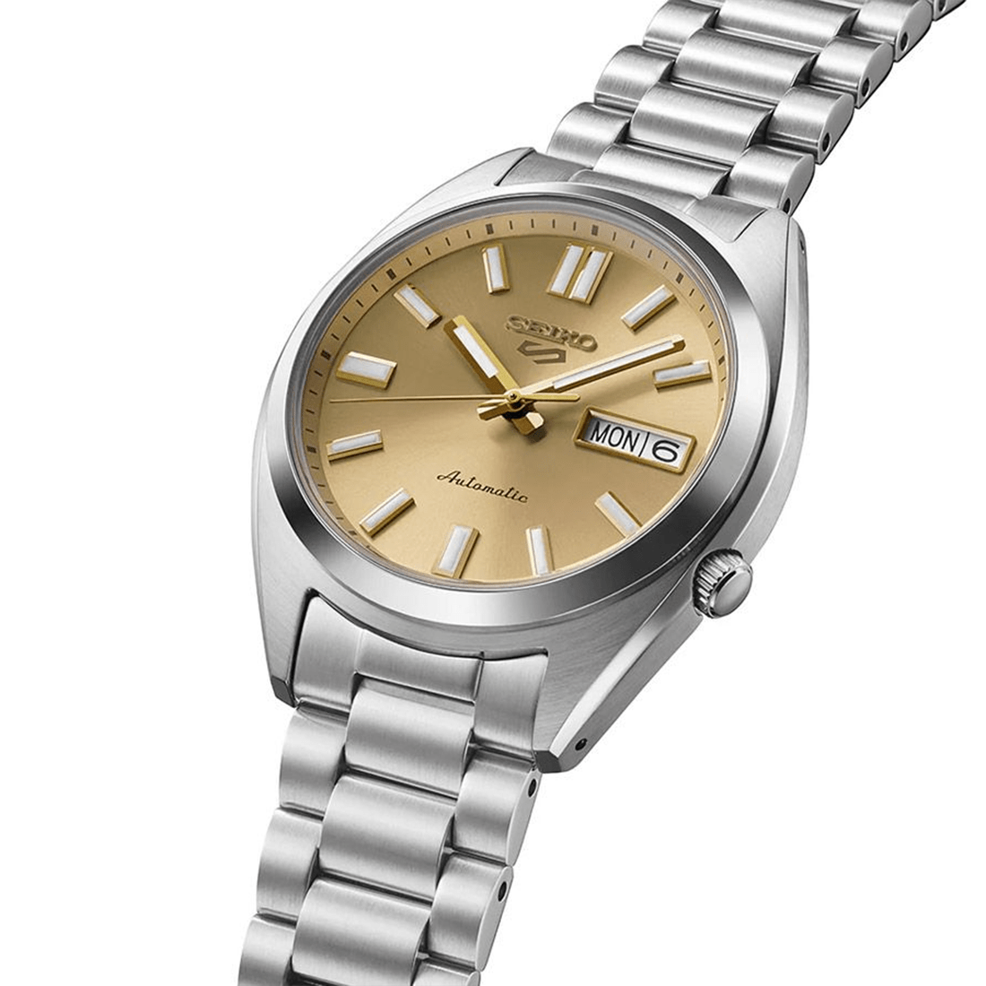Seiko 5 Sports SNXS "Gold Cufflinks" Yellow Gold Mens Watch SRPL59K1 thumbnail 2