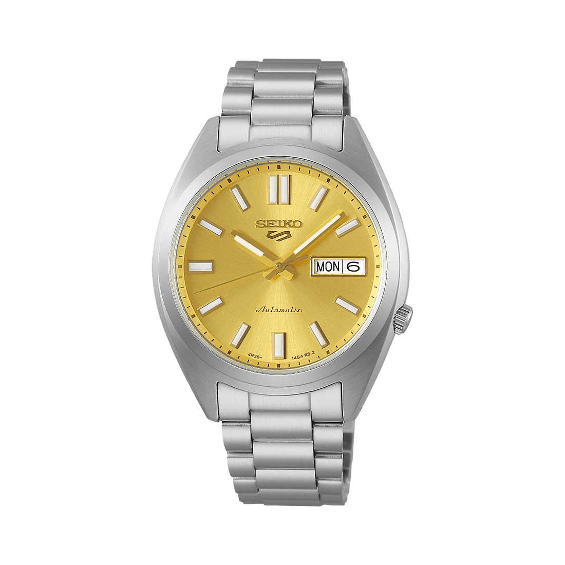 Seiko 5 Sports SNXS "Gold Cufflinks" Yellow Gold Mens Watch SRPL59K1