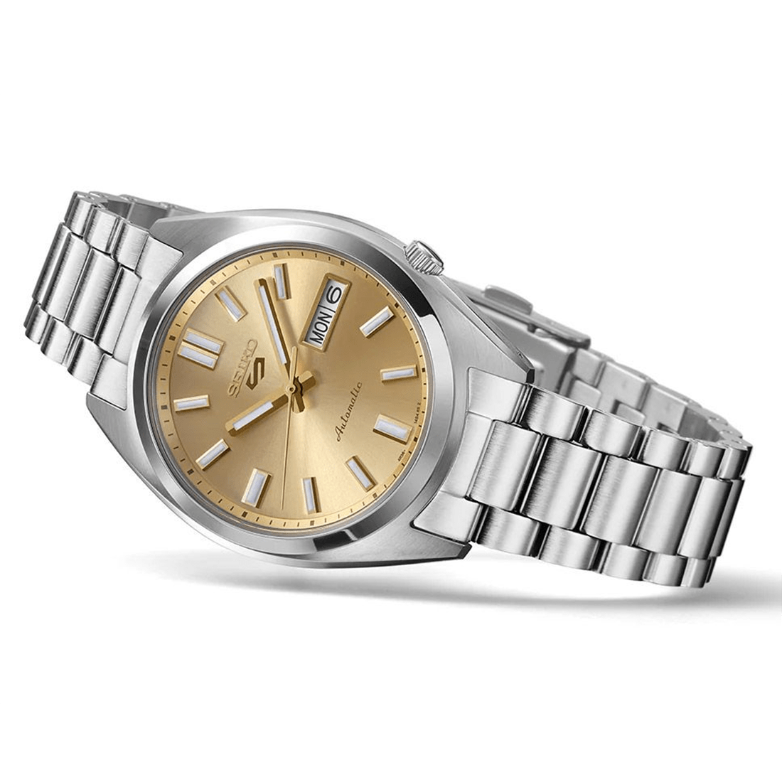 Seiko 5 Sports SNXS "Gold Cufflinks" Yellow Gold Mens Watch SRPL59K1 thumbnail 4