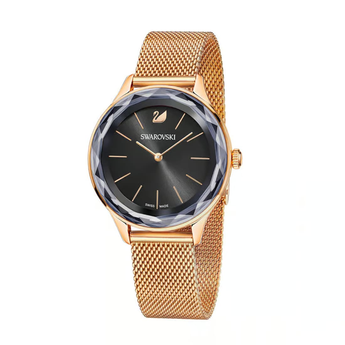 Swarovski Octea Nova Milanese Strap Black & Rose Gold Watch 5295358 thumbnail 2