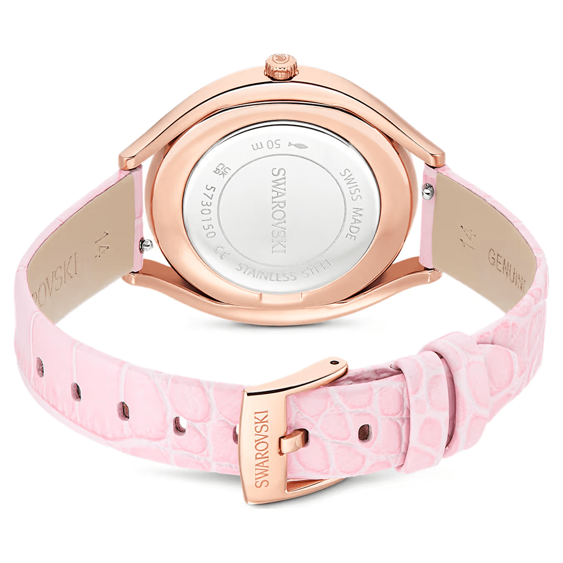 Swarovski Crystalline Aura Pink Leather Strap Watch 5730150 thumbnail 3