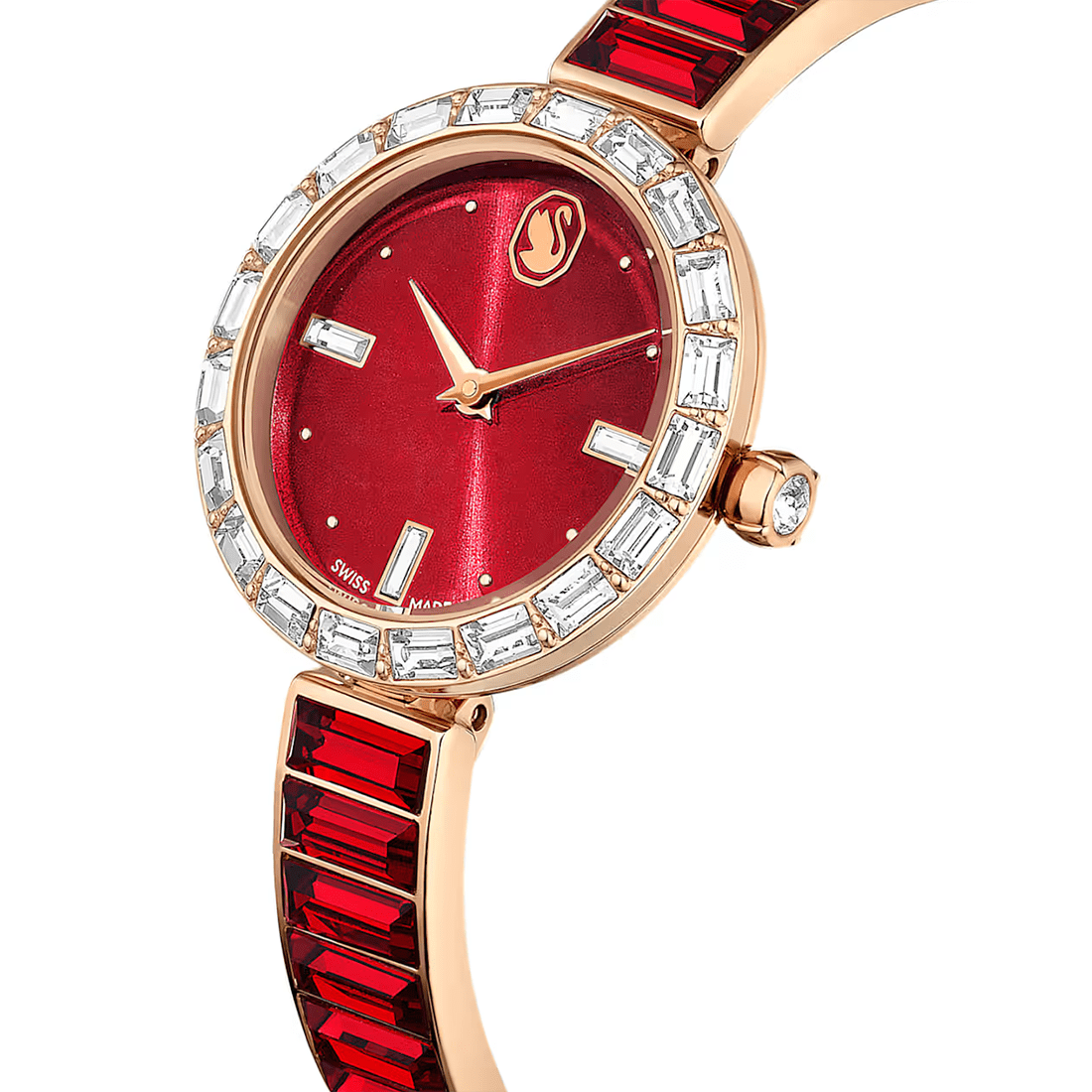 Swarovski Matrix Bangle Watch in Red & Rose Gold Watch 5677484 thumbnail 4