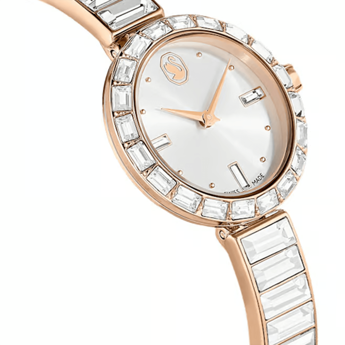 Swarovski Matrix Bangle Watch in White & Rose Gold Watch 5671158 thumbnail 5